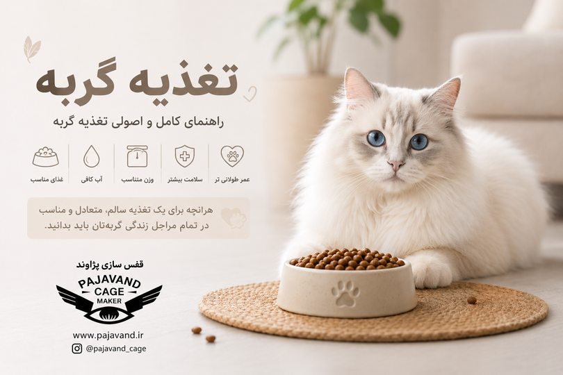 تغذیه گربه؛ راهنمای جامع غذای گربه از بچهگربه تا گربه سالمند