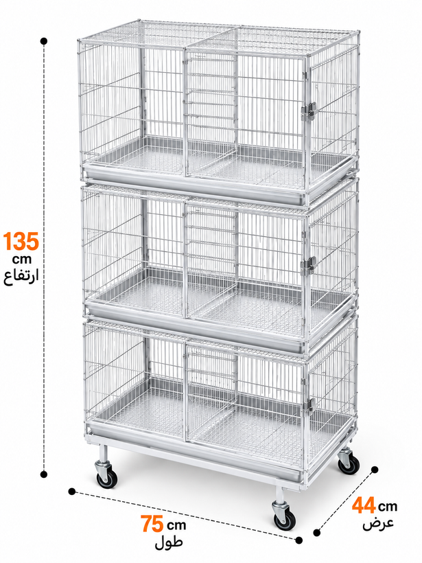 قفس ۳ خان ۷۵ سانتی مادهجداکن یکسوم پژاوند