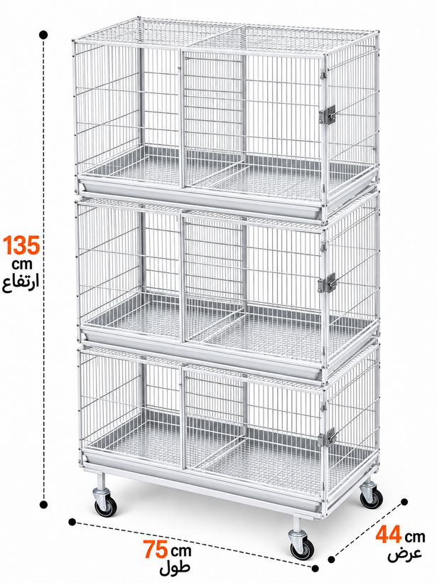 قفس ۳ خان ۷۵ سانتی مادهجداکن از وسط پژاوند